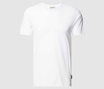 T-Shirt in unifarbenem Design Modell 'AAMON BRUSHED'