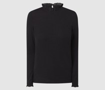 Longsleeve mit Schlüsselloch-Ausschnitt