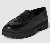 Penny-Loafer aus Leder mit Logo-Prägung Modell 'Bobby Antik'