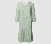 Midikleid aus Viskose mit Allover-Muster