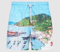 Badehose mit Allover-Muster Modell 'GUSTAVIA'