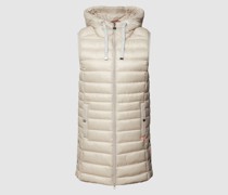 Steppweste mit Label-Details