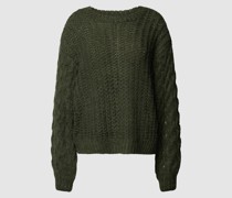Strickpullover mit Zopfmuster Modell 'Pepita Heidi'