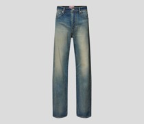 Straight Fit Jeans aus reiner Baumwolle