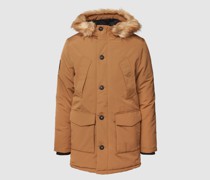 Parka mit Kapuze mit Webpelz-Besatz