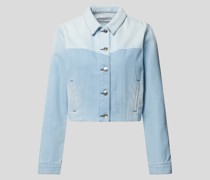 Cropped Jeansjacke aus Baumwolle