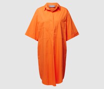 Knielanges Blusenkleid mit Brusttaschen