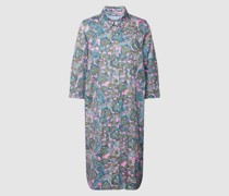 Hemdblusenkleid mit Allover-Muster