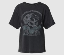 T-Shirt mit Label-Print