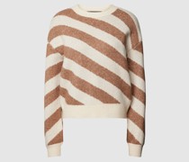 Strickpullover mit Streifenmuster Modell 'LARA'