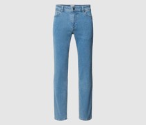 Slim Fit Jeans mit Knopf- und Reißverschluss