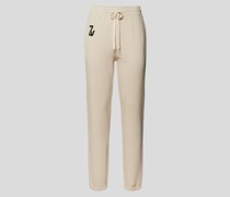 Sweathose mit Label-Print