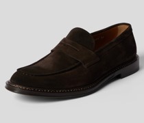 Penny-Loafer aus Veloursleder