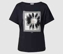 T-Shirt mit Motiv- und Label-Print