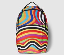 Rucksack mit Allover-Muster Modell 'GROOVY WAVES'