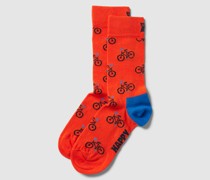 Socken mit Allover-Muster Modell 'Bike'