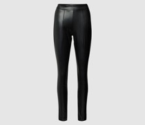 Leggings in Leder-Optik mit elastischem Bund