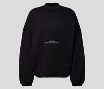 Oversized Sweatshirt mit Stehkragen