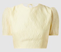 Cropped Blusenshirt mit Puffärmeln