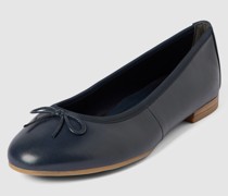 Ballerinas aus Leder mit Zierschleife Modell 'BASIC'