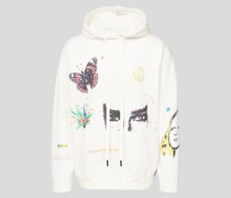 Hoodie mit Motiv-Prints