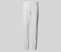 Slim Fit Jeans mit Knopfverschluss Modell 'Alissa'
