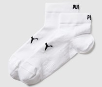 Socken mit eingewebten Label-Details im 2er-Pack Modell 'Quarter'