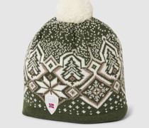Beanie mit Allover-Muster Modell 'Winterland'