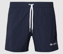 Badehose mit Label-Detail