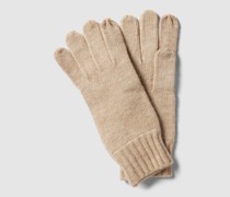 Handschuhe mit Label-Detail