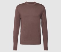 Strickpullover mit Rundhalsausschnitt