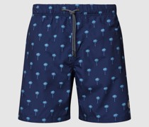 Badehose mit Motiv-Print Modell 'palm'