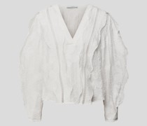 Bluse mit Lochmuster