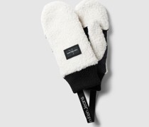 Handschuhe mit Label-Detail