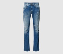 Slim Fit Jeans im Destroyed-Look Modell 'ANBASS'