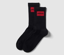 Socken mit Label-Stitching im 2er-Pack