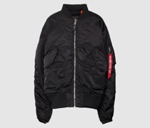 Bomberjacke mit Label-Detail