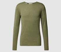 Strickpullover in melierter Optik Modell 'Rome'