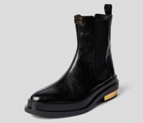 Chelsea Boots mit Kontrastbesatz