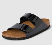 Hausschuhe mit Dornschließe aus metallic Modell 'ARIZONA'