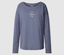 Pyjama-Oberteil mit Statement-Print Modell 'Cozy Dreams'
