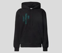 Hoodie mit Label-Stitching