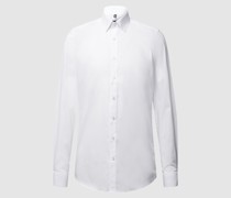 Slim Fit Business-Hemd mit Stretch-Anteil und extra langem Arm