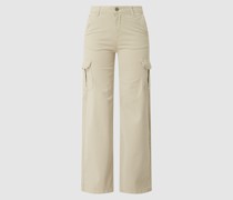 Straight Fit High Waist Cargohose mit Stretch-Anteil