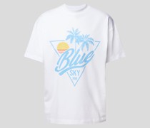 T-Shirt mit Label-Print