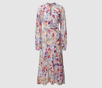 Maxikleid mit floralem Muster und Taillenband