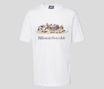T-Shirt mit Label-Print