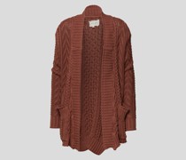 Strickjacke mit Zopfmuster