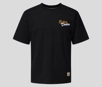 T-Shirt mit Label-Print