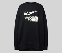 Oversized Sweatshirt mit Label-Print
